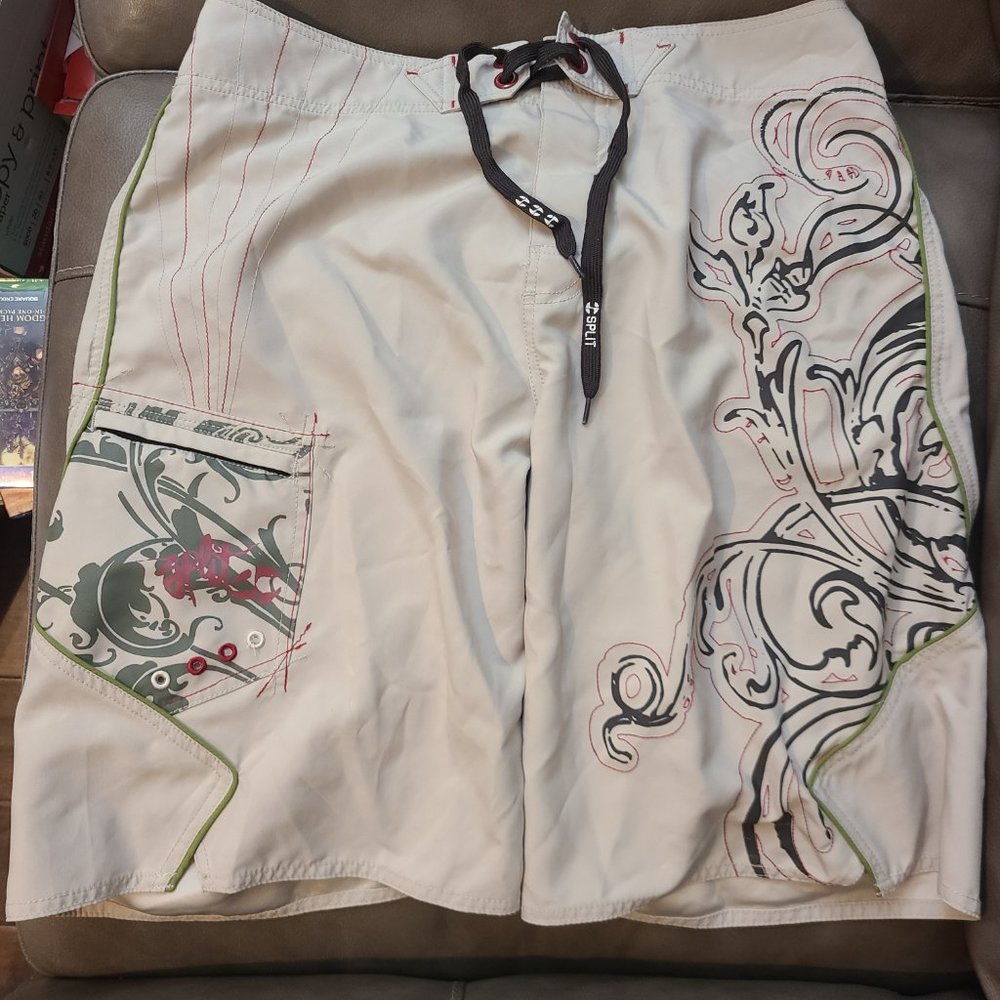 Split Boardshorts Swimsuit Size 31